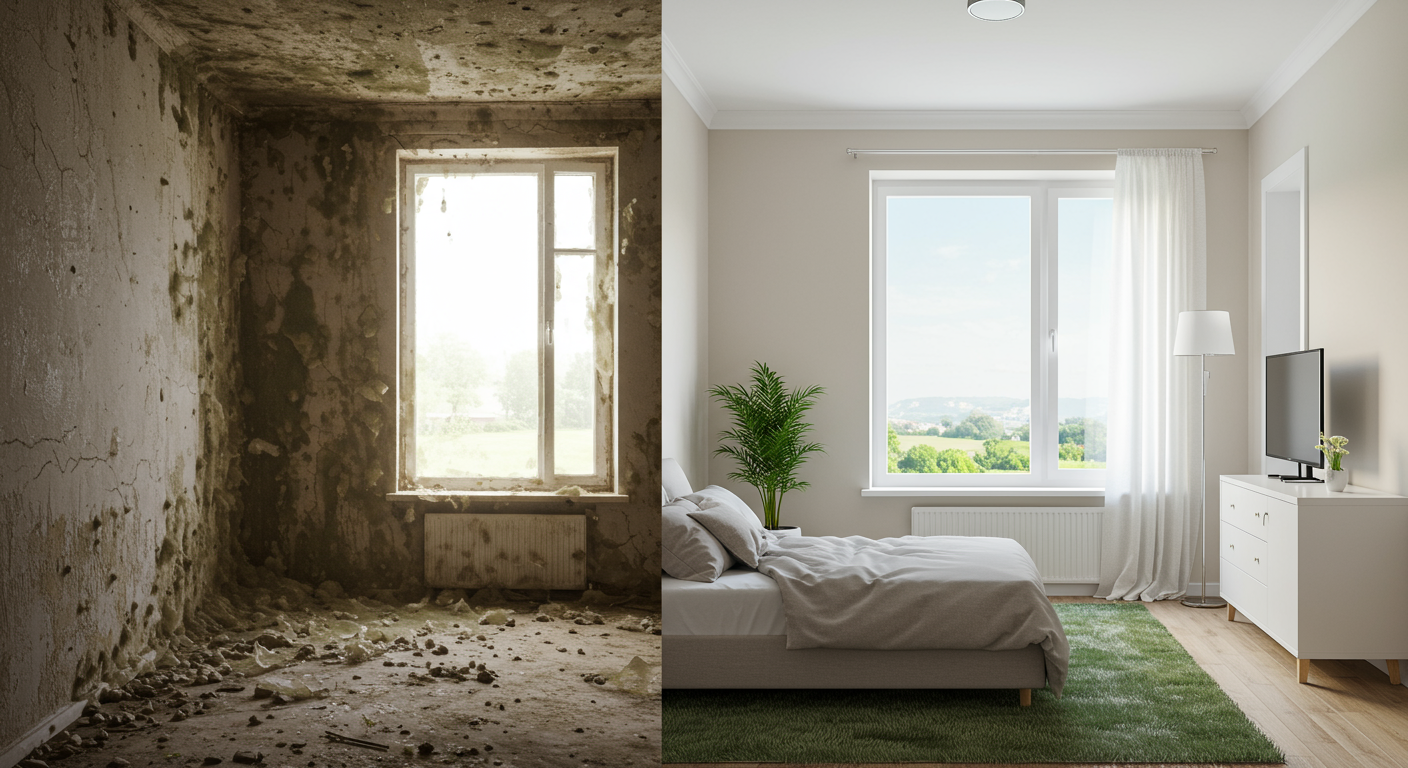 Before-and-After Mold Remediation