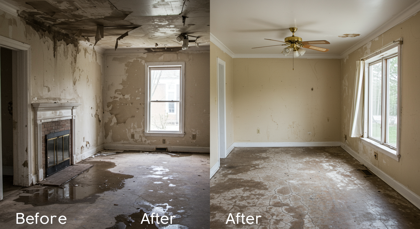 Happy Homeowner After Water Damage Restoration